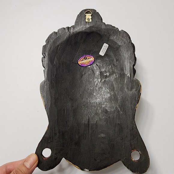 10" Buddha Hand Carved Wood Asian Home Decor - Picture 2 of 5